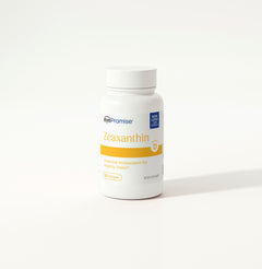 EyePromise supplement bottle labeled 'Zeaxanthin' on a white background