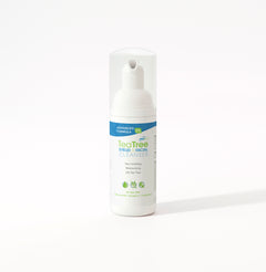 EyeCo Tea Tree facial cleanser bottle on a white background