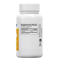 Zeaxanthin supplement bottle with 'Supplement Facts' label on a white background