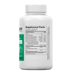 Vizual Edge supplement bottle with label on a white background